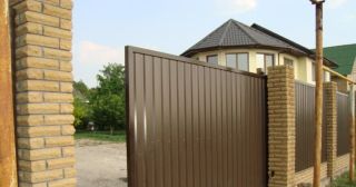 Купить откатные ворота из профнастила Арзамас, цена от 1747 руб.
