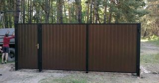Купить распашные ворота из профнастила Арзамас, цена от 2722 руб.